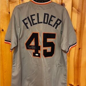 Brand new Autographed Cecil Fielder Jersey Detroit Tigers Adult XL COA